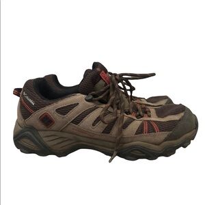 Columbia Brown & Red North Plains II Waterproof Low Hiking Shoes 7.5